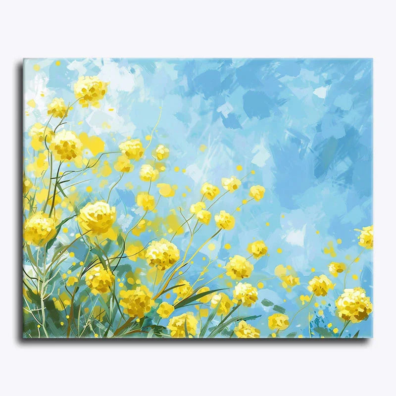 Golden Wattle in the Breeze – Paint by Numbers - My Store