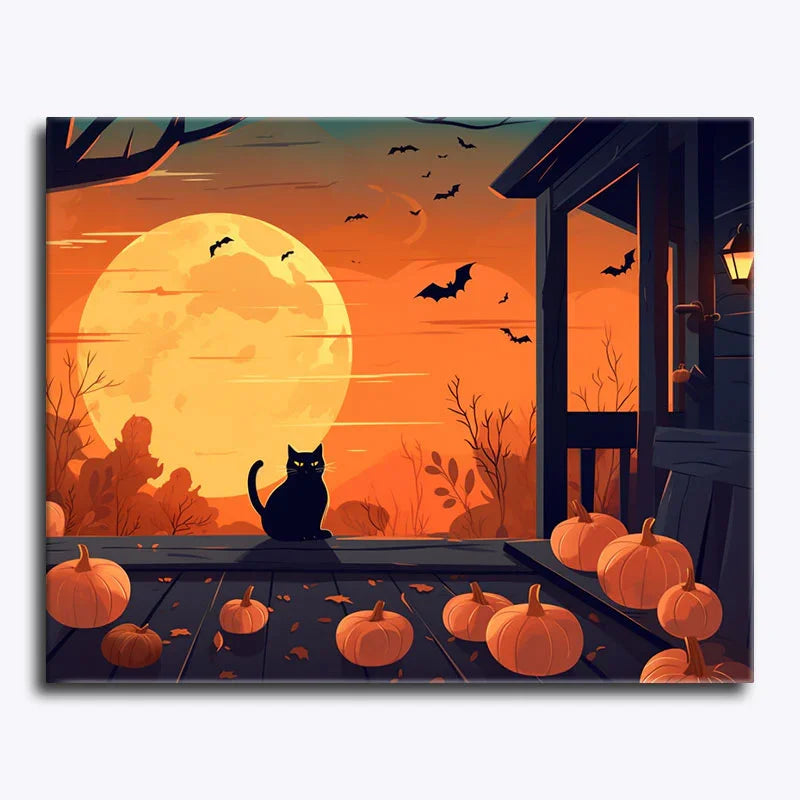 Moonlit Pumpkin Night – Paint by Numbers - My Store