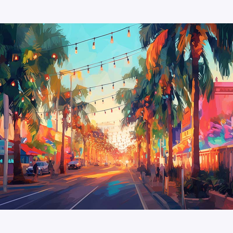 Summer Street Market – Paint by Numbers