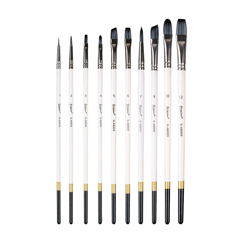 10 Pcs Pro-Quality Paint by Numbers Brushes