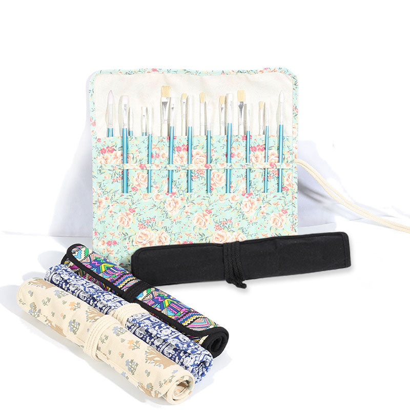 Roll-Up Canvas Paint Brush Bag - Perfect for Paint by Numbers