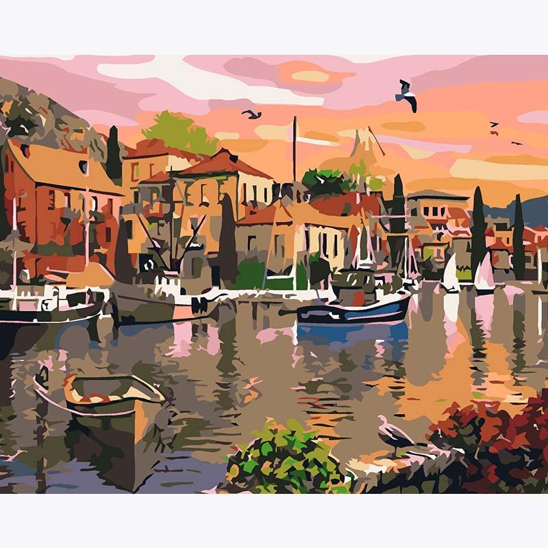 Golden Harbor – Paint by Numbers