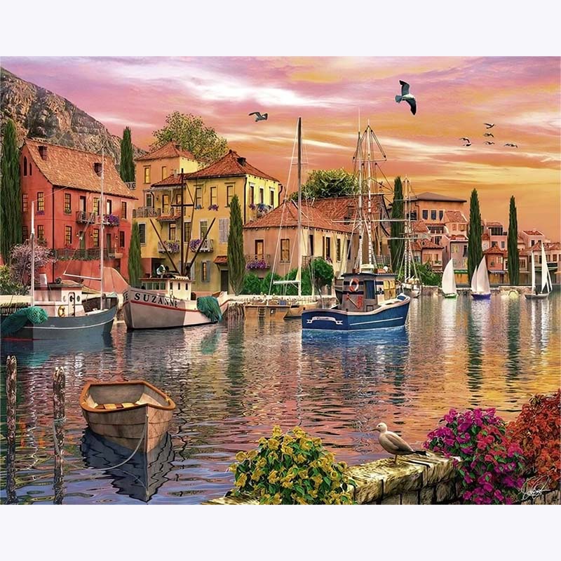 Golden Harbor – Paint by Numbers