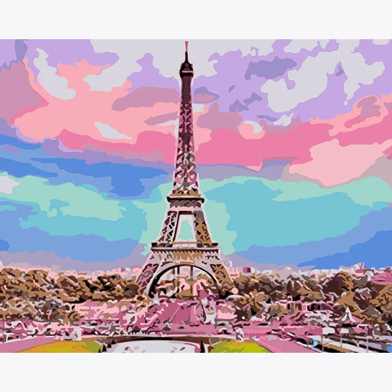 Paris in Pastel Skies – Paint by Numbers