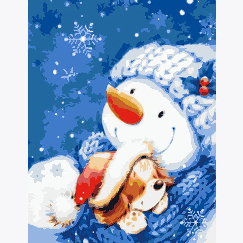 Snowy Snuggles – Paint by Numbers