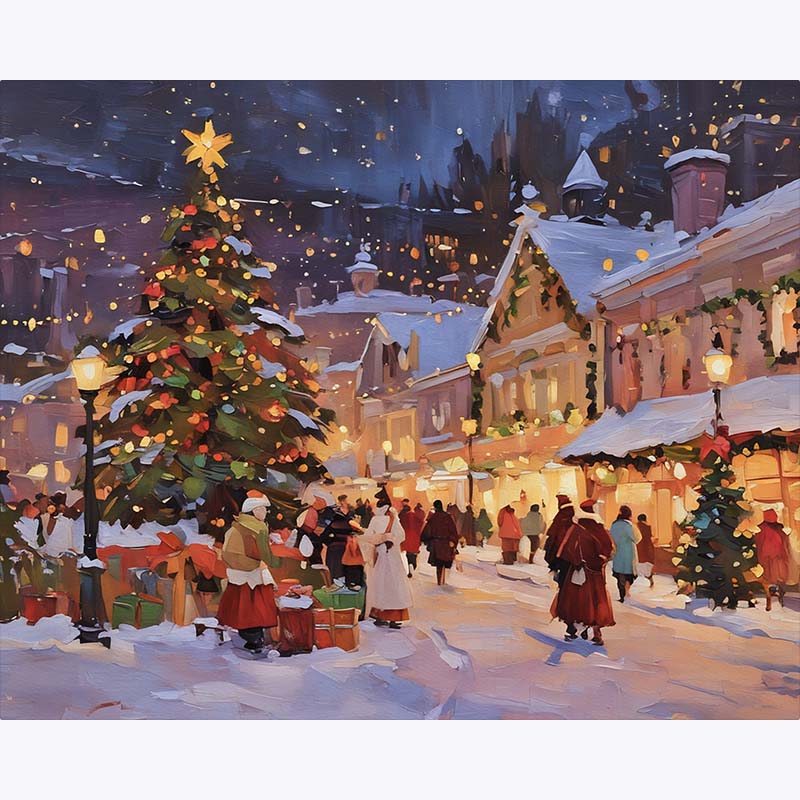 Twinkle Town Square – Paint by Numbers