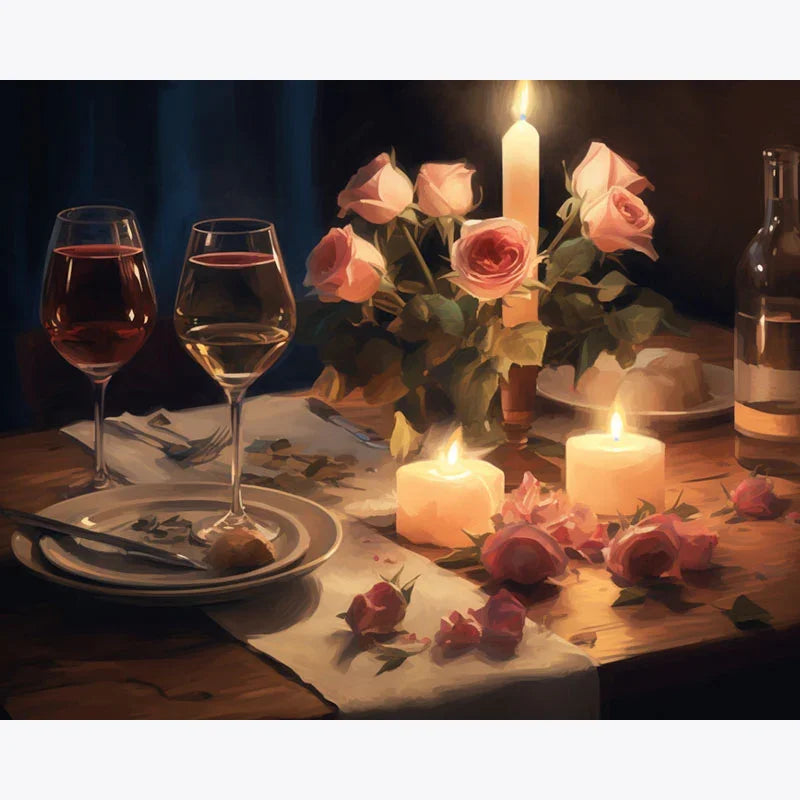 Candlelit Valentine – Paint by Numbers