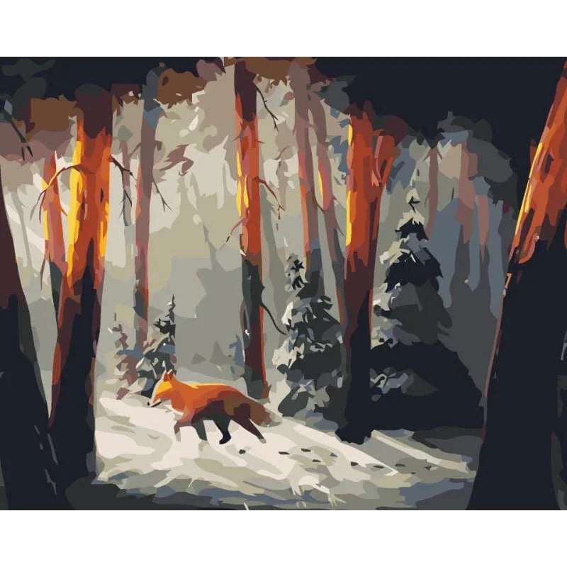 Winter Fox – Paint by Numbers - My Store