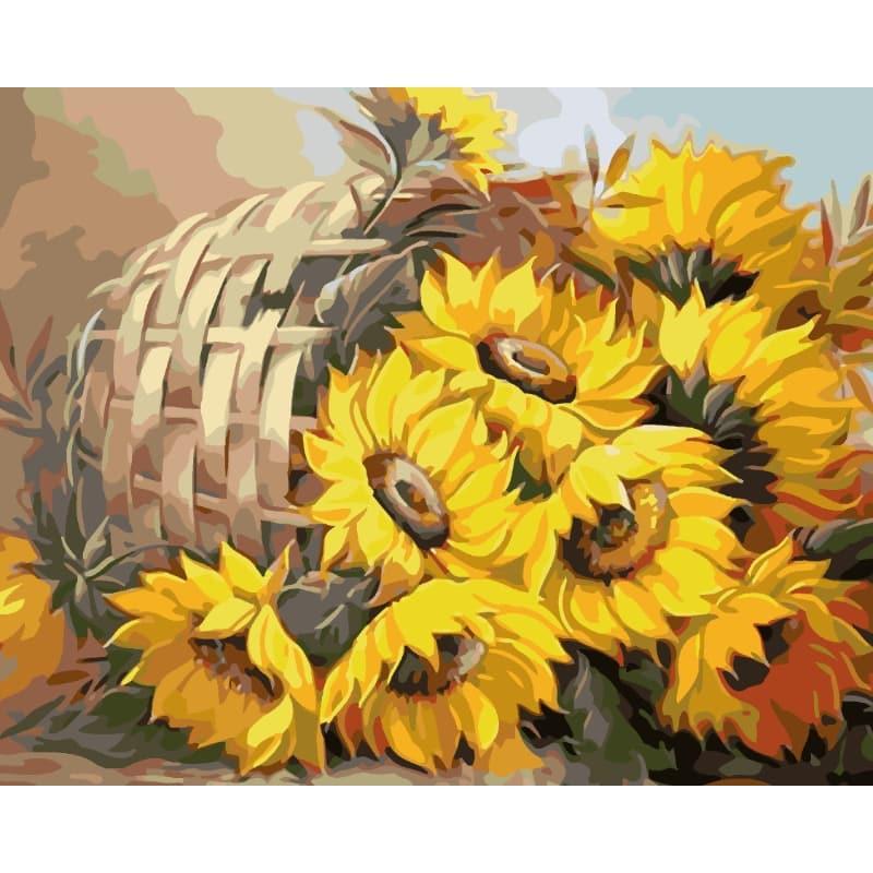 Sunflower Basket – Paint by Numbers - My Store