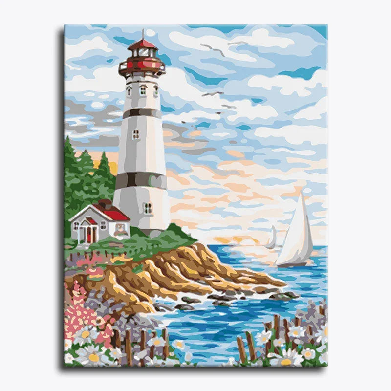 Coastal Lighthouse – Paint by Numbers - My Store