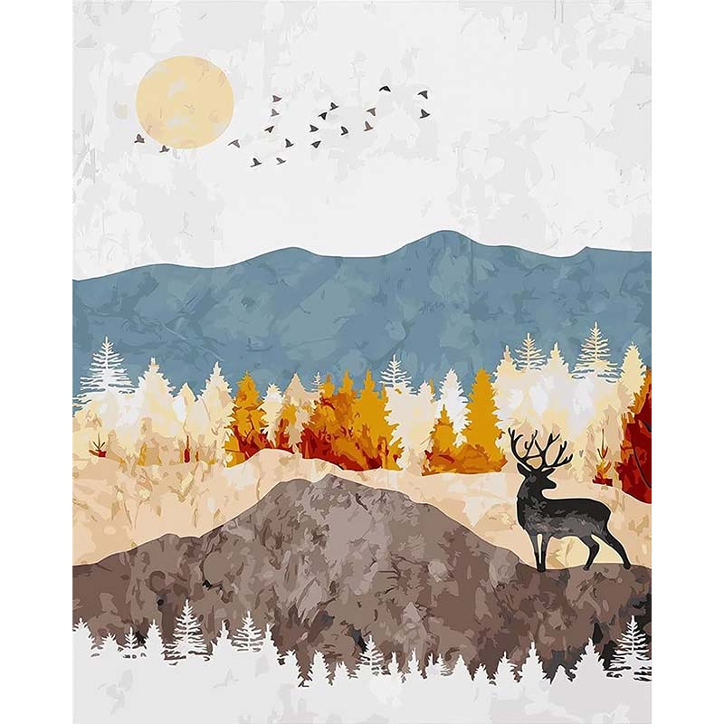 Stag in the Wild – Paint by Numbers - My Store