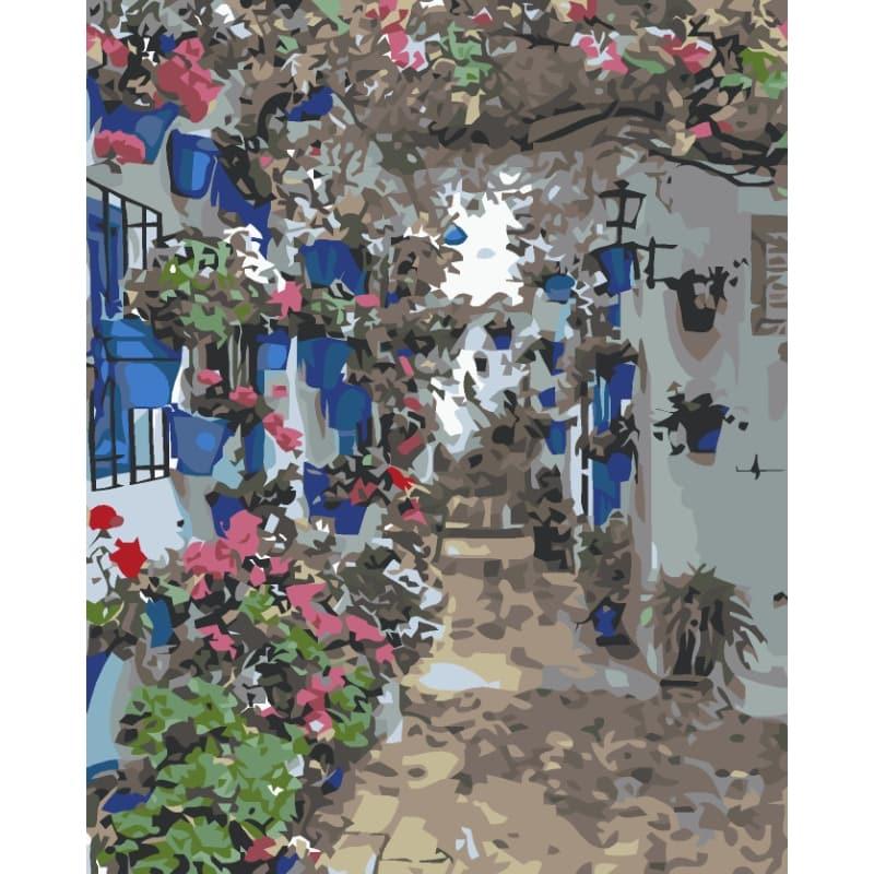 Blue Pot Alley – Paint by Numbers - My Store