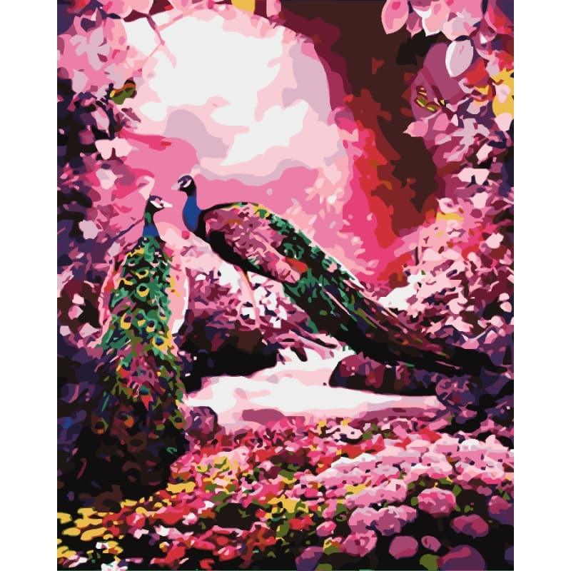 Rosy Plumage – Paint by Numbers - My Store