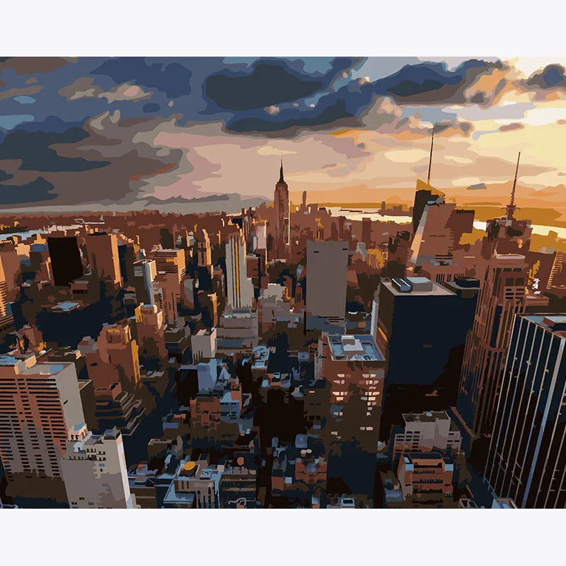 Manhattan Afterglow – Paint by Numbers - My Store