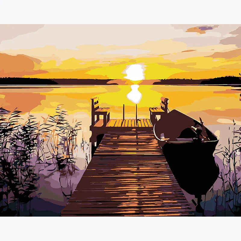 Golden Dock – Paint by Numbers - My Store
