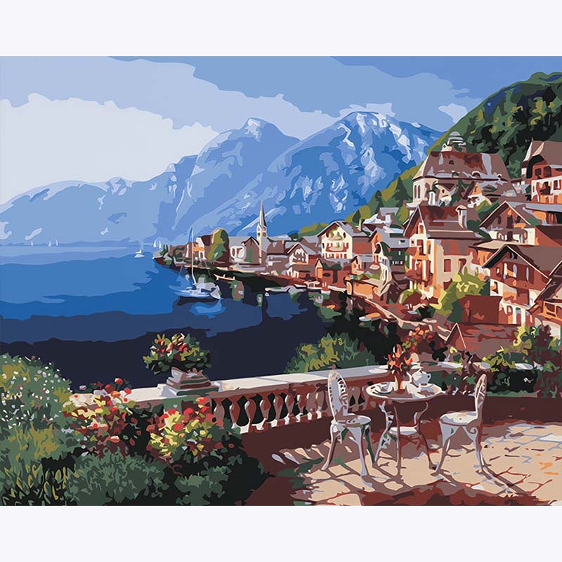 Sunlit Terrace – Paint by Numbers - My Store