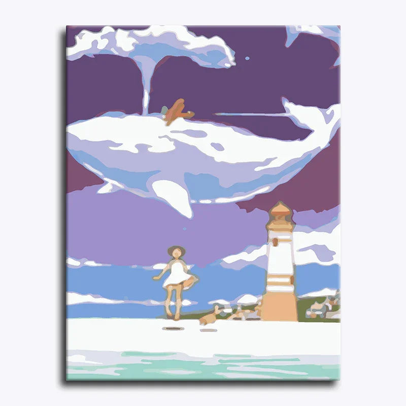 Dreamy Whale Flight – Paint by Numbers - My Store
