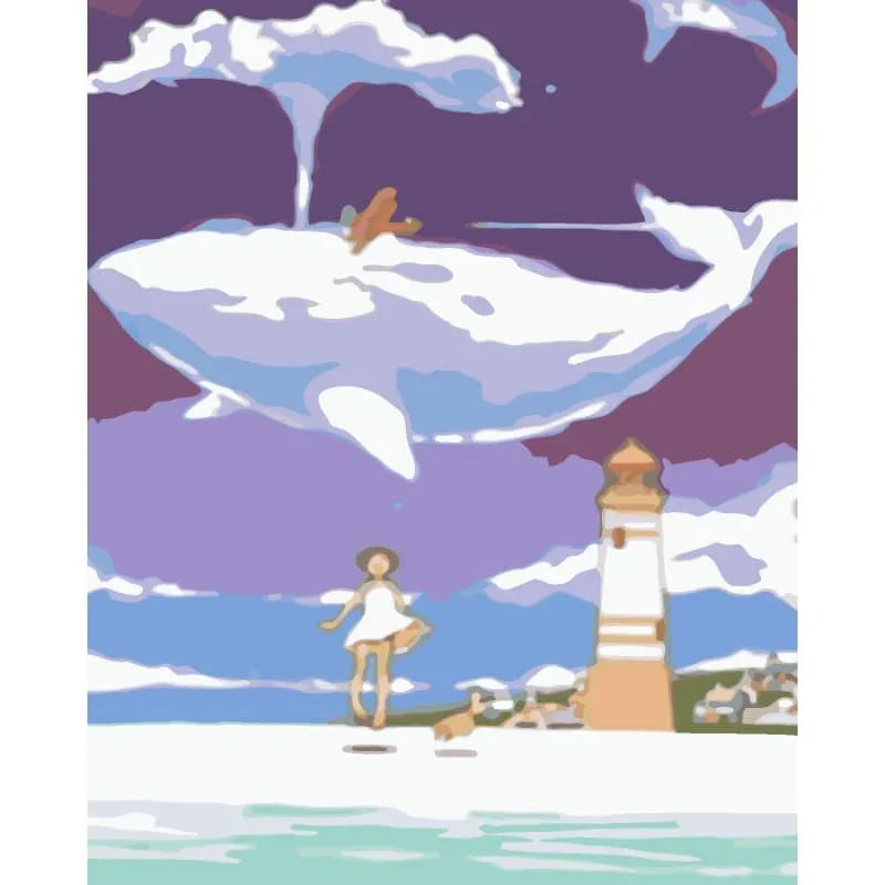 Dreamy Whale Flight – Paint by Numbers - My Store