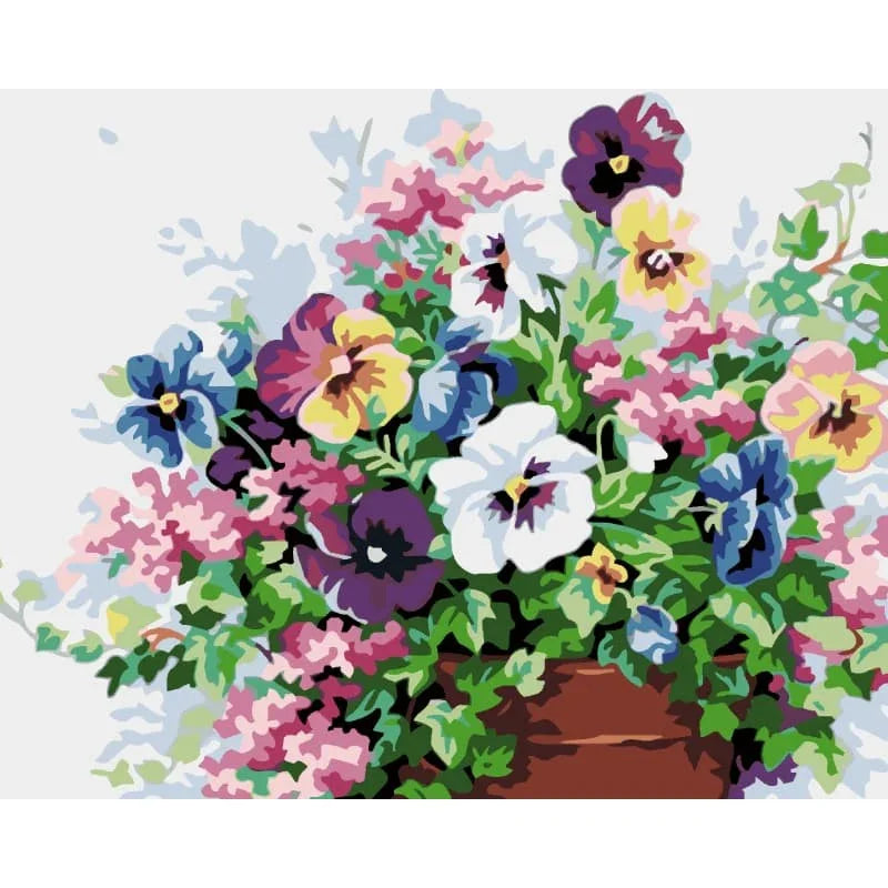 Pansy Blooms – Paint by Numbers - My Store