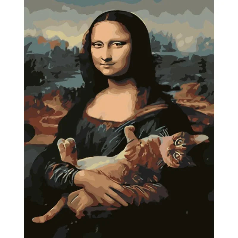 Mona and Her Feline – Paint by Numbers - My Store