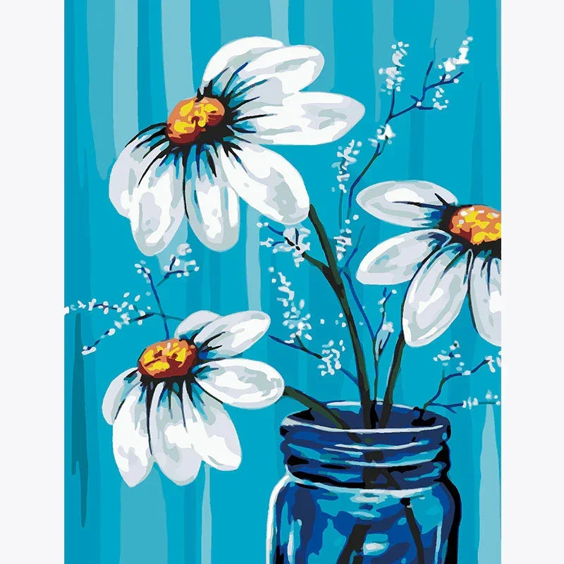Daisy in Glass – Paint by Numbers