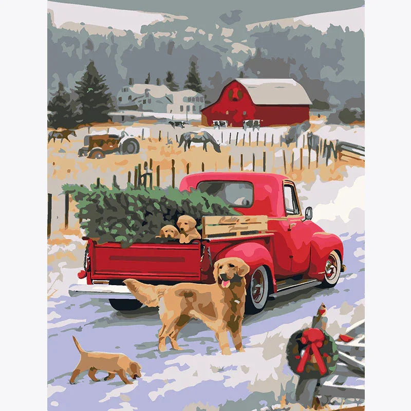 Christmas Ride – Paint by Numbers - My Store