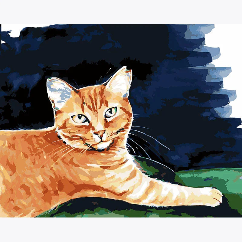 Lazy Ginger Cat – Paint by Numbers - My Store