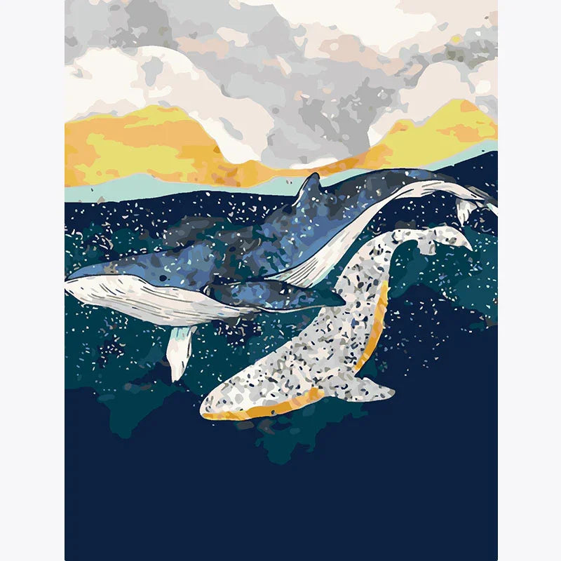 Whale Dance – Paint by Numbers - My Store
