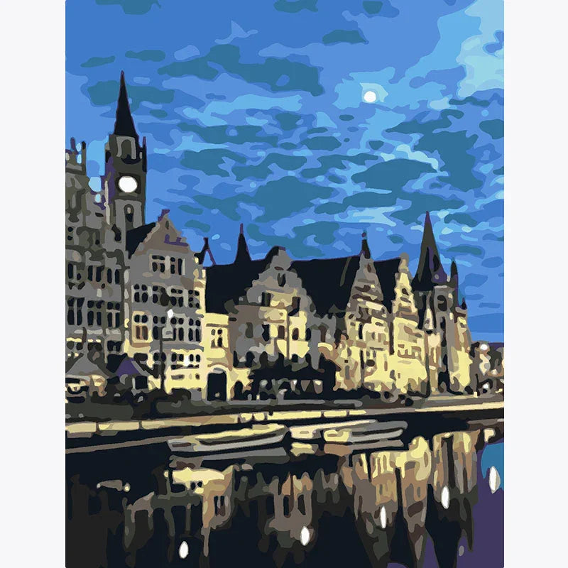Moonlit Towers – Paint by Numbers - My Store
