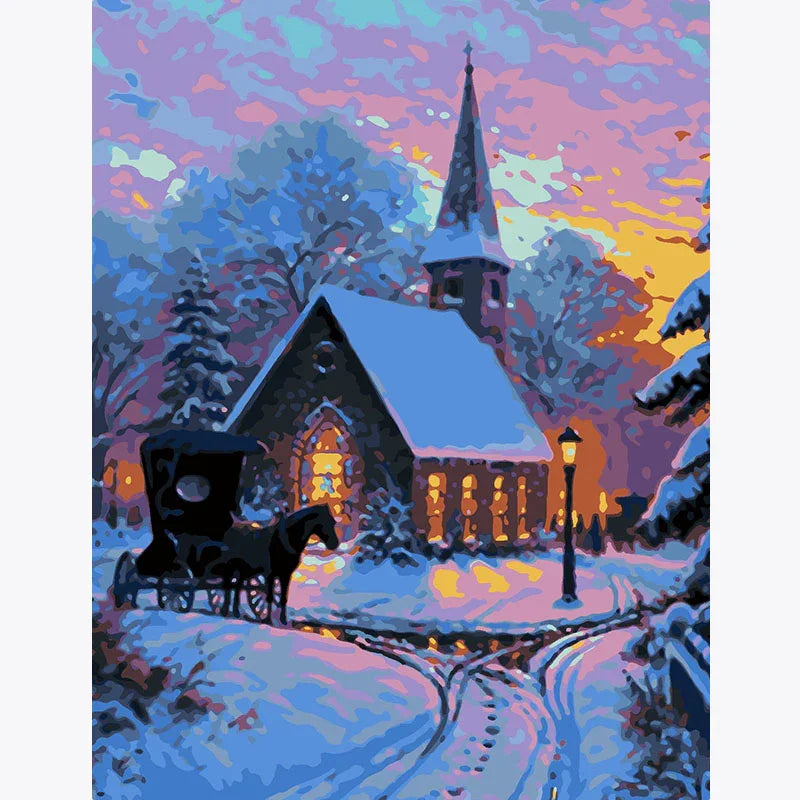 Chapel Glow – Paint by Numbers - My Store