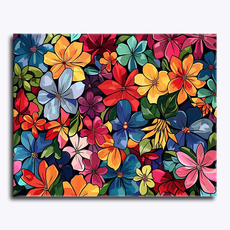 Floral Burst – Paint by Numbers