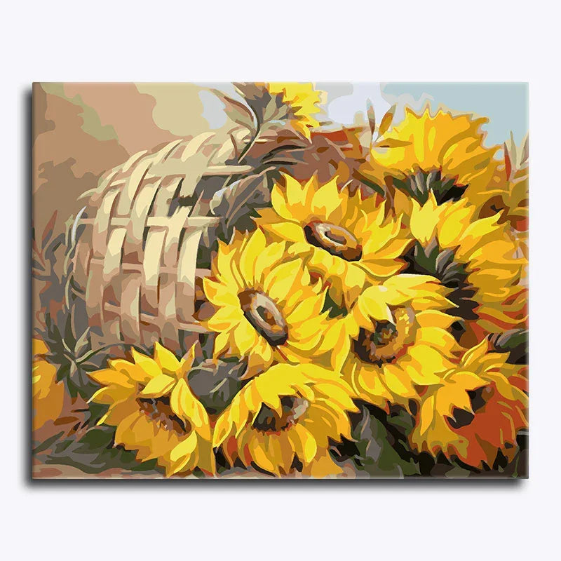 Sunflower Basket – Paint by Numbers - My Store
