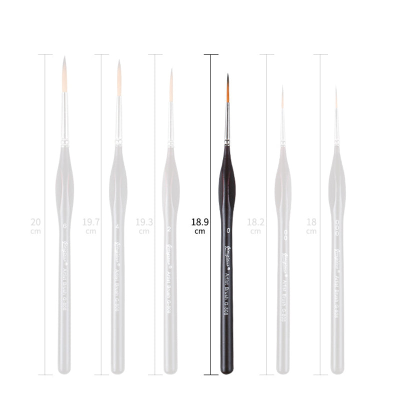 Triangular Handle Detail Paint Brush Set - Perfect for Paint by Numbers