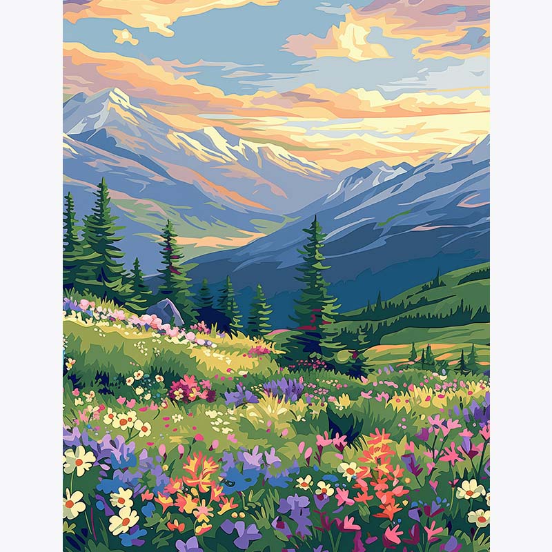 Floral Highlands – Paint by Numbers