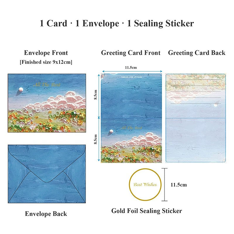 Golden Wishes Greeting Card Set