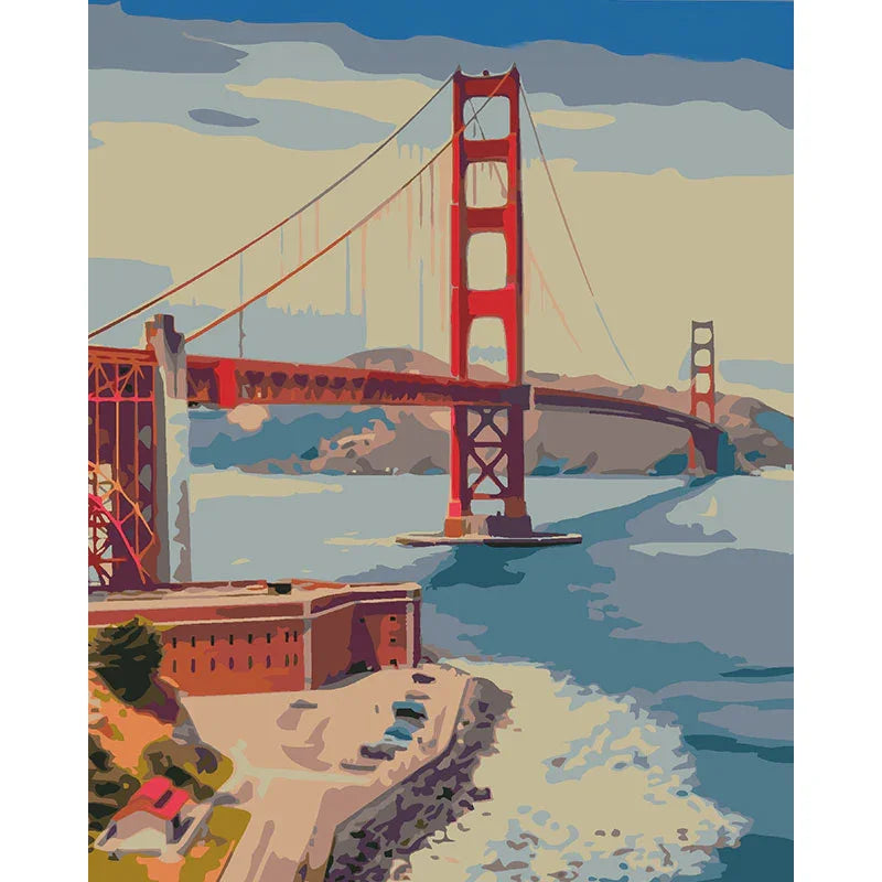 Golden Gate Vista – Paint by Numbers - My Store