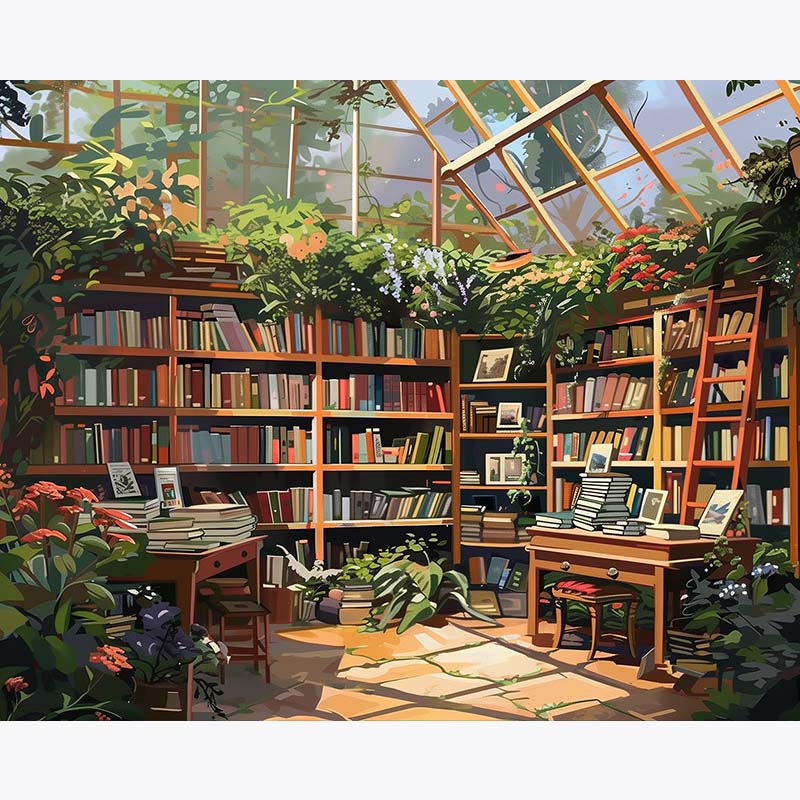 Botanical Library – Paint by Numbers
