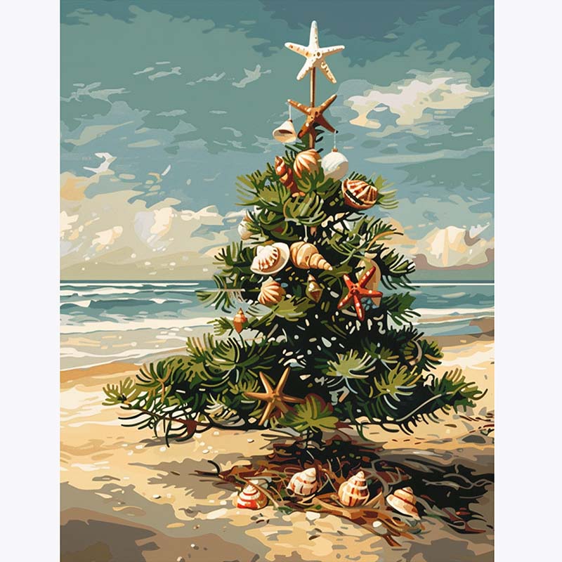 Seashell Christmas Tree – Paint by Numbers