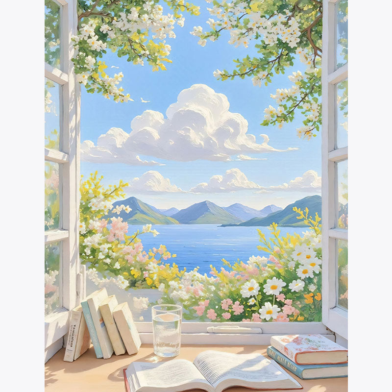 Springtime Window – Paint by Numbers