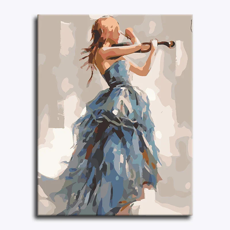 The Blue Violinist – Paint by Numbers