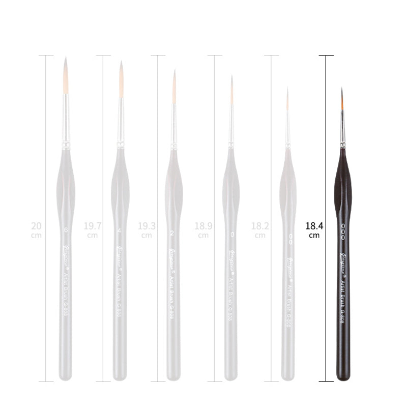 Triangular Handle Detail Paint Brush Set - Perfect for Paint by Numbers