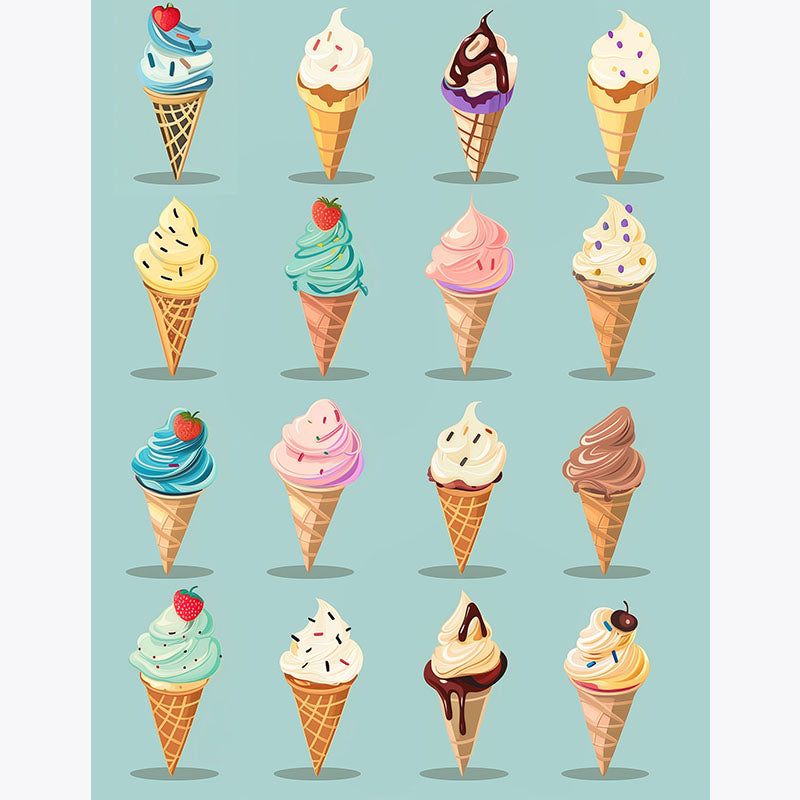 Colorful Cones – Paint by Numbers