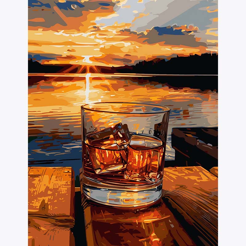 Whiskey Sunset – Paint by Numbers