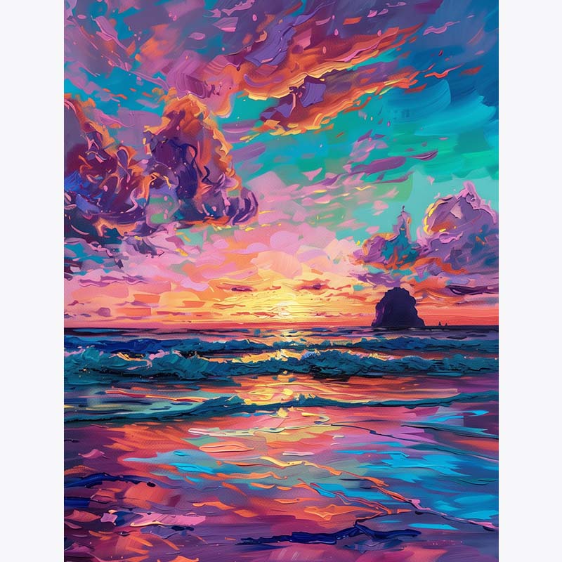 Dreamscape Sunset – Paint by Numbers