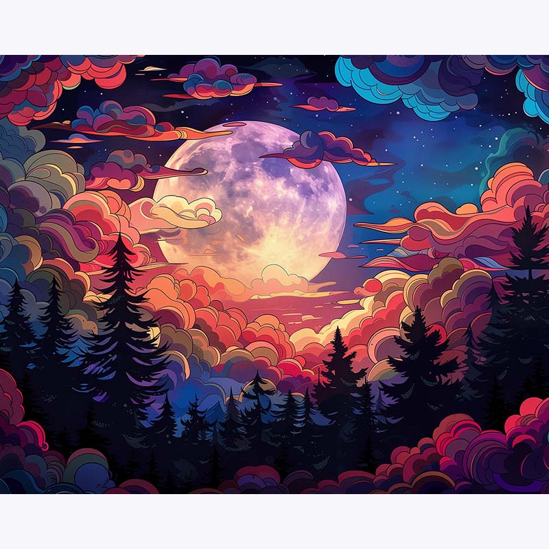 Lunar Dreamscape – Paint by Numbers