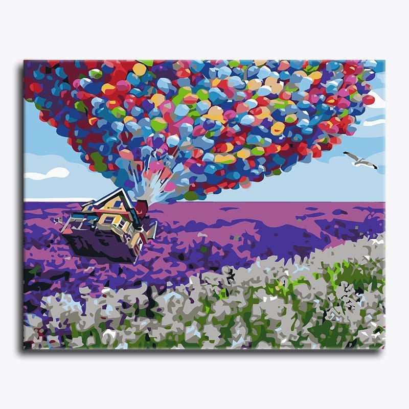 Balloonbound Cottage – Paint by Numbers - My Store