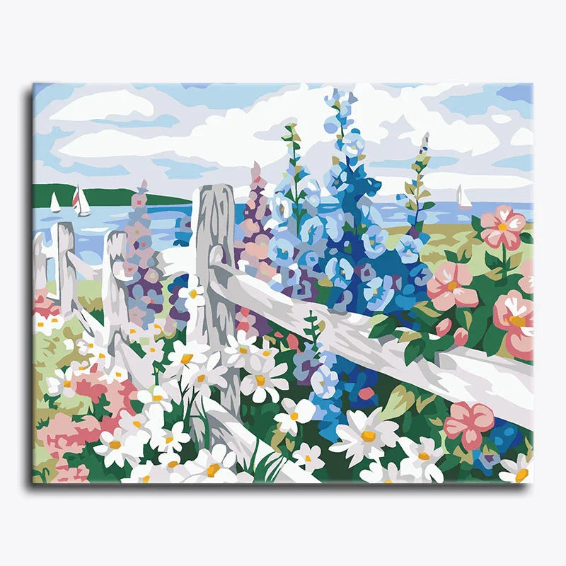 Floral Shorescape – Paint by Numbers - My Store