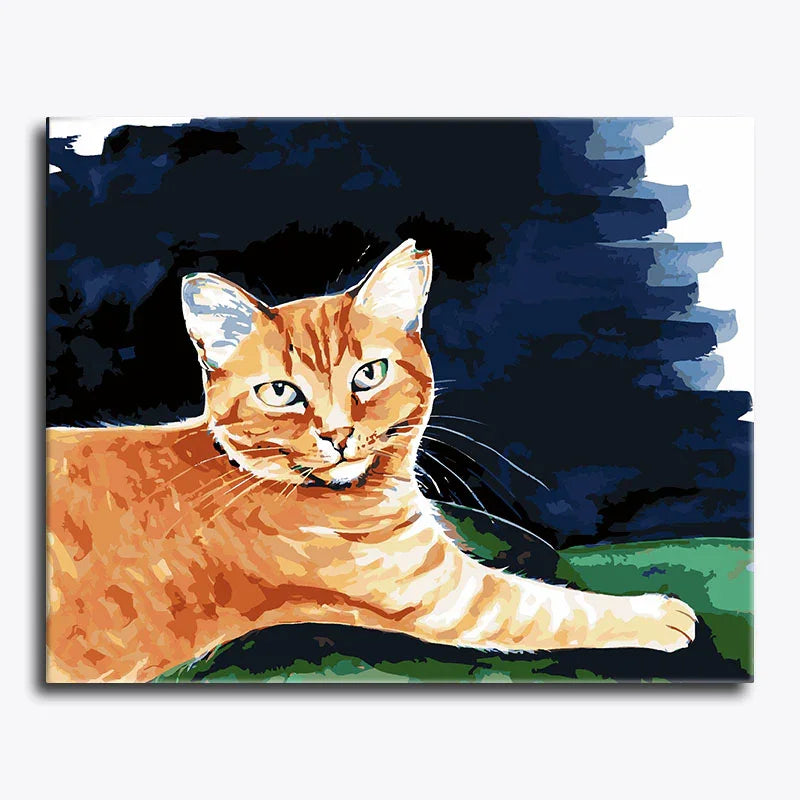 Lazy Ginger Cat – Paint by Numbers - My Store