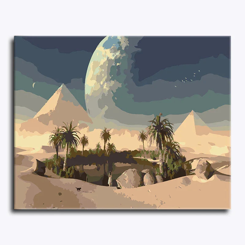 Moonlit Oasis – Paint by Numbers - My Store