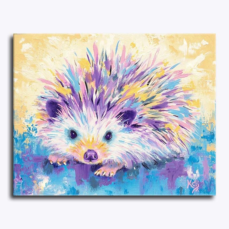 Playful Hedgehog – Paint by Numbers - My Store